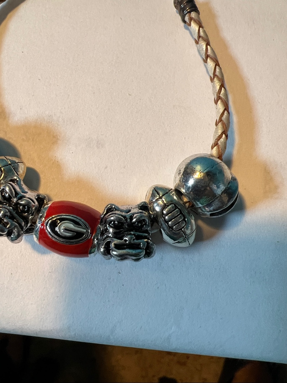 Georgia Bulldogs Set of 7 Bracelet Charms - Picture 3 of 4